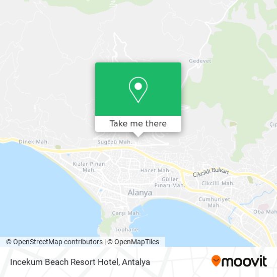 Incekum Beach Resort Hotel map