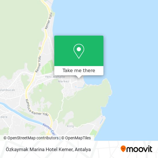 Özkaymak Marina Hotel Kemer map