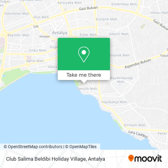 Club Salima Beldibi Holiday Village map