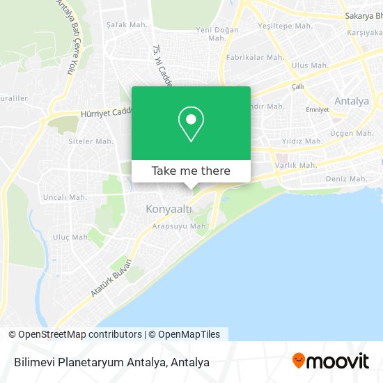 Bilimevi Planetaryum Antalya map