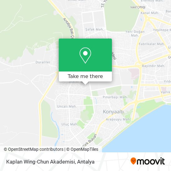 Kaplan Wing-Chun Akademisi map