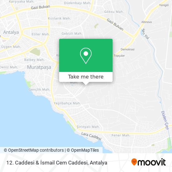 12. Caddesi & İsmail Cem Caddesi map