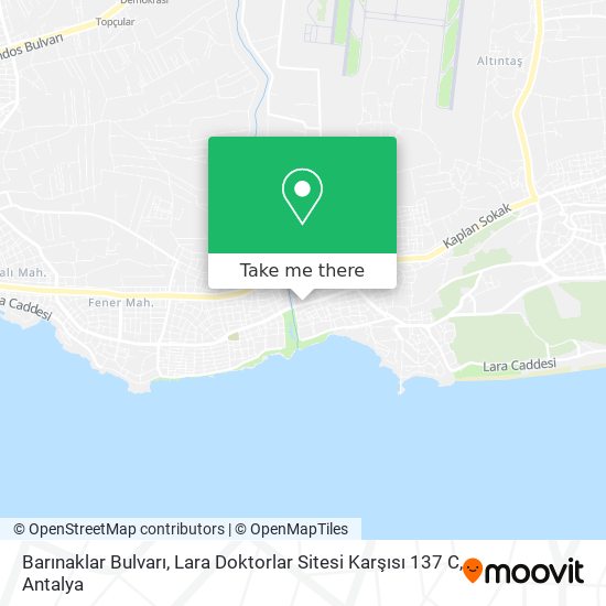 Barınaklar Bulvarı, Lara Doktorlar Sitesi Karşısı 137 C map