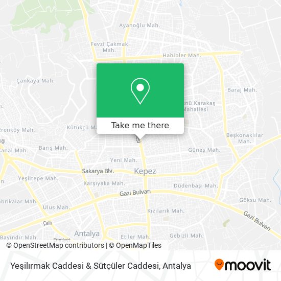 Yeşilırmak Caddesi & Sütçüler Caddesi map