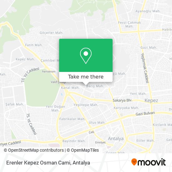 Erenler Kepez Osman Cami map