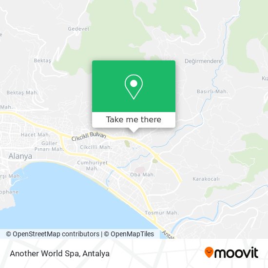 how to get to another world spa in alanya by bus