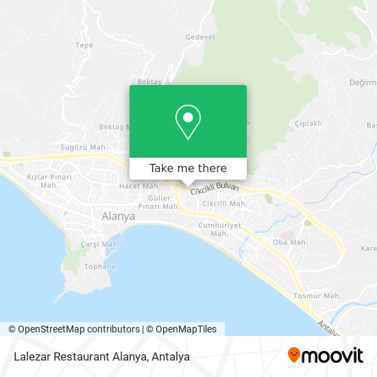 Lalezar Restaurant Alanya map