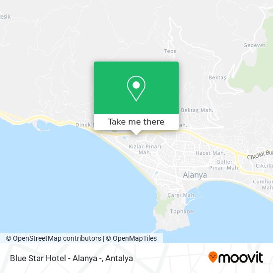 Blue Star Hotel - Alanya - map