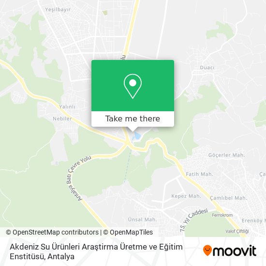 Akdeniz Su Ürünleri Araştirma Üretme ve Eğitim Enstitüsü map