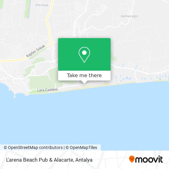 L'arena Beach Pub & Alacarte map