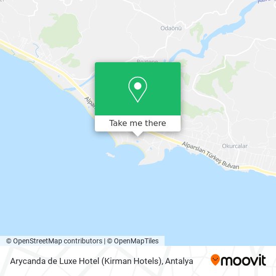 Arycanda de Luxe Hotel (Kirman Hotels) map