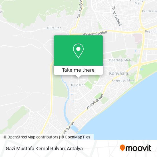 Gazi Mustafa Kemal Bulvarı map