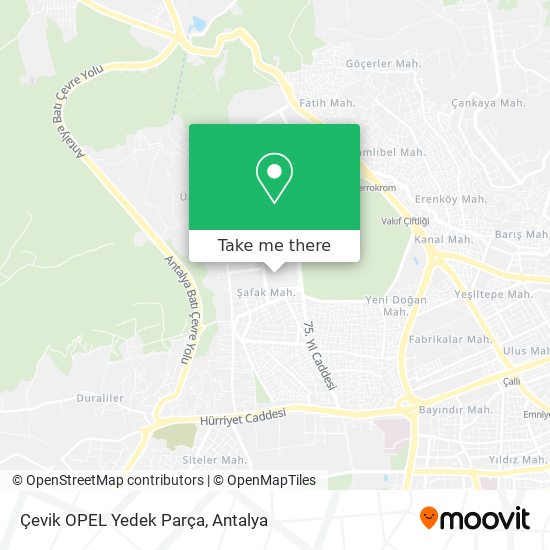 Çevik OPEL Yedek Parça map