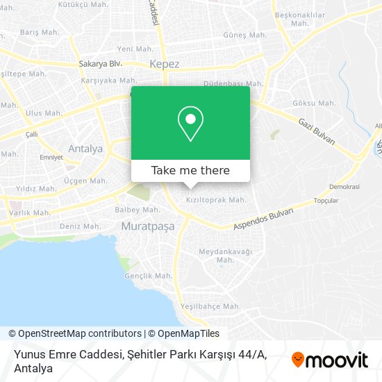 Yunus Emre Caddesi, Şehitler Parkı Karşışı 44 / A map