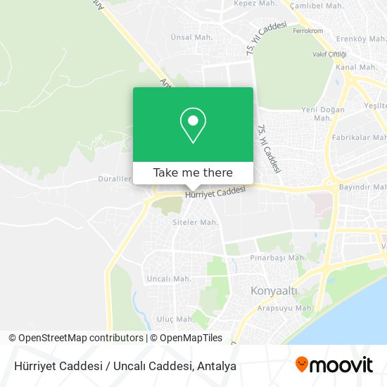 Hürriyet Caddesi / Uncalı Caddesi map