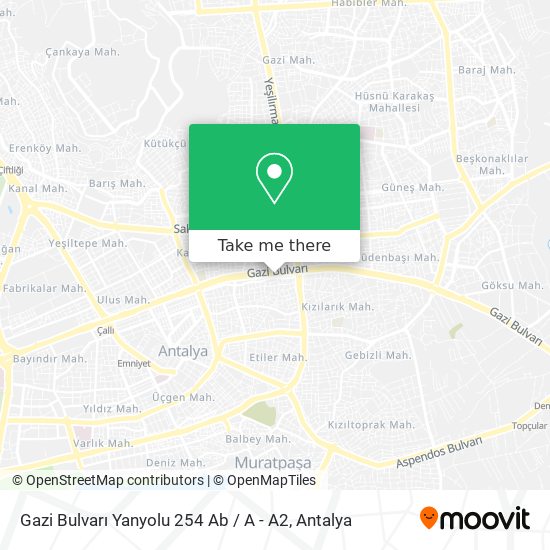 Gazi Bulvarı Yanyolu 254 Ab / A - A2 map