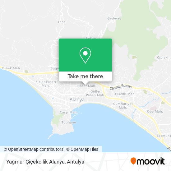 Yağmur Çiçekcilik Alanya map