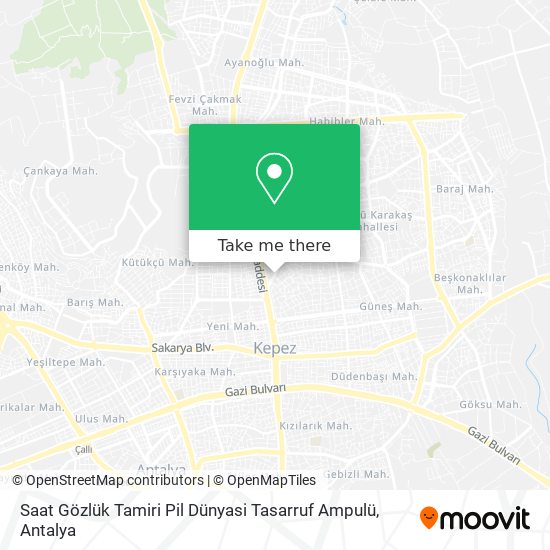 Saat Gözlük Tamiri Pil Dünyasi Tasarruf Ampulü map