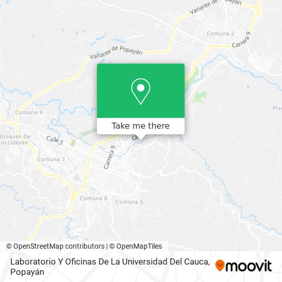 Laboratorio Y Oficinas De La Universidad Del Cauca map