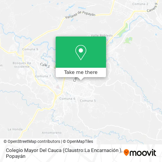 Colegio Mayor Del Cauca (Claustro:La Encarnación ) map