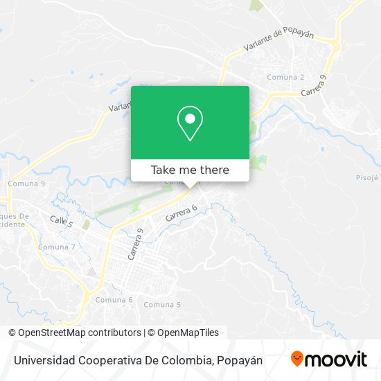 Mapa de Universidad Cooperativa De Colombia