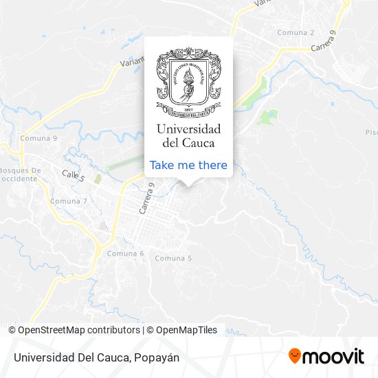 Mapa de Universidad Del Cauca