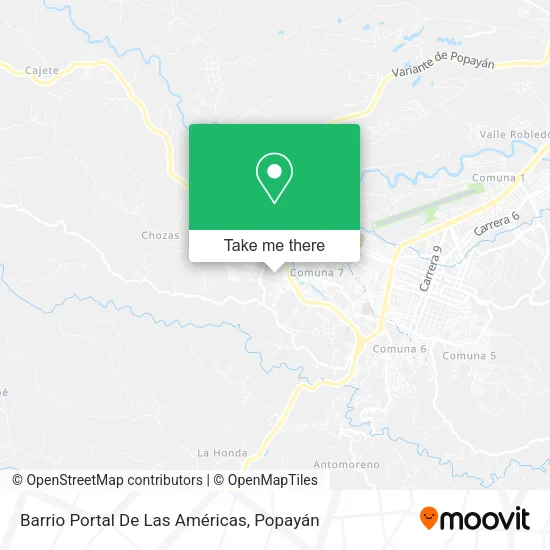 Mapa de Barrio Portal De Las Américas