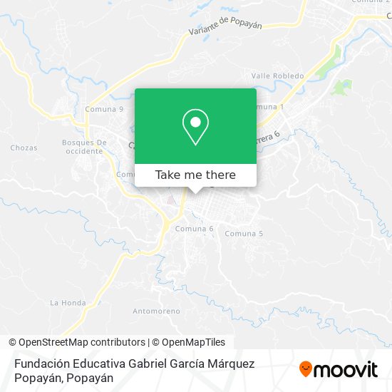 Fundación Educativa Gabriel García Márquez Popayán map