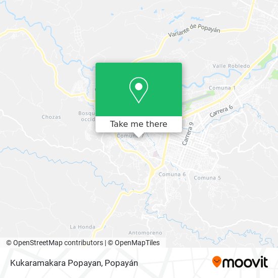 Kukaramakara Popayan map