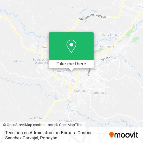Tecnicos en Administracion-Barbara Cristina Sanchez Carvajal map
