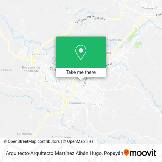 Mapa de Arquitecto-Arquitecto Martínez Albán Hugo