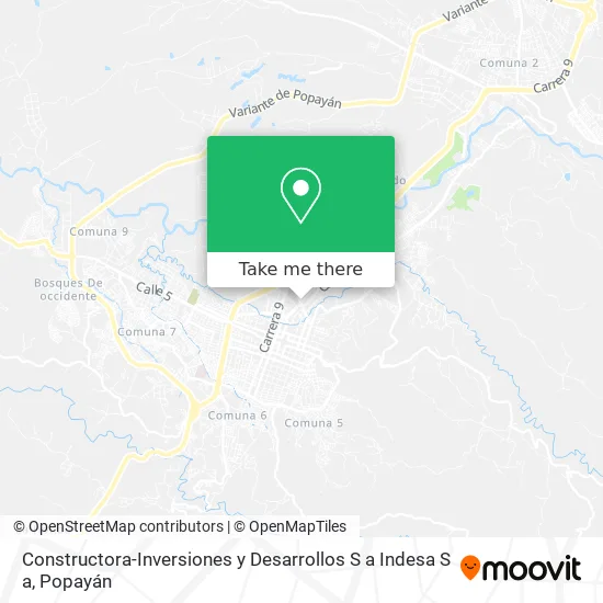 Constructora-Inversiones y Desarrollos S a Indesa S a map