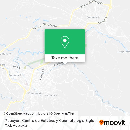 Popayán. Centro de Estetica y Cosmetología Siglo XXI map