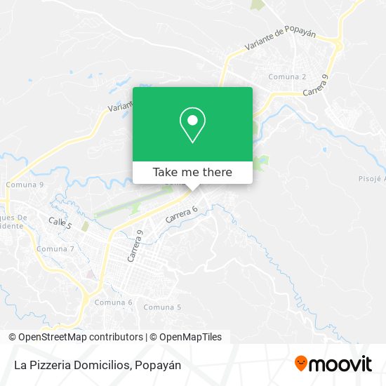 Mapa de La Pizzeria Domicilios