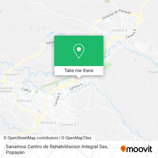 Sanamos Centro de Rehabilitacion Integral Sas map