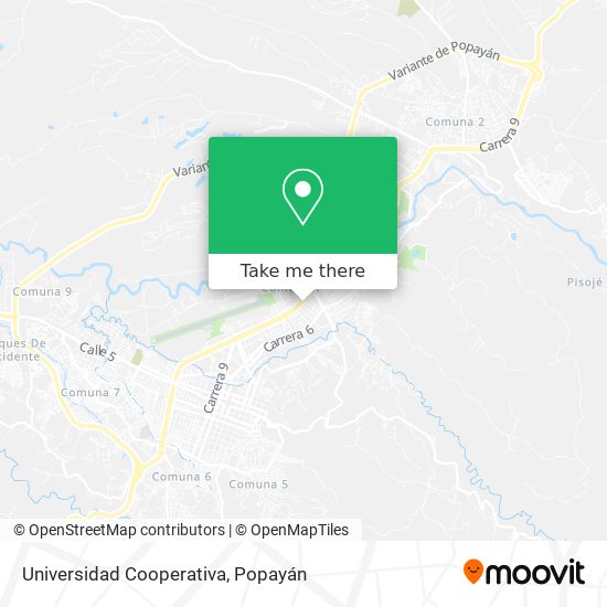 Mapa de Universidad Cooperativa