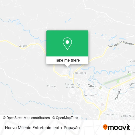 Mapa de Nuevo Milenio Entretenimiento
