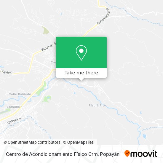 Mapa de Centro de Acondicionamiento Físico Crm