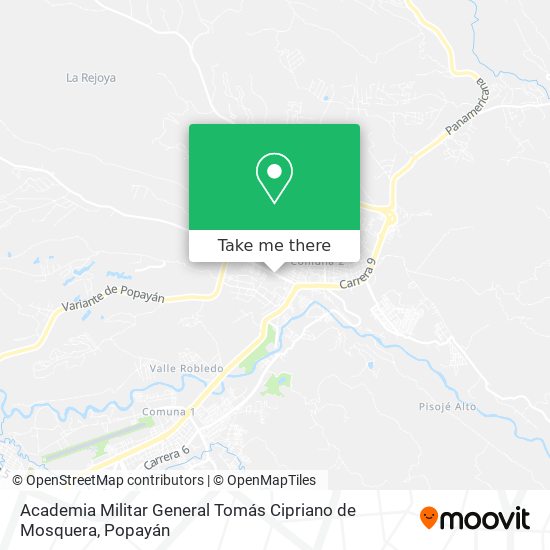 Academia Militar General Tomás Cipriano de Mosquera map
