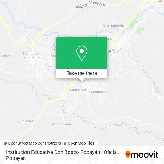 Institución Educativa Don Bosco Popayán - Oficial map