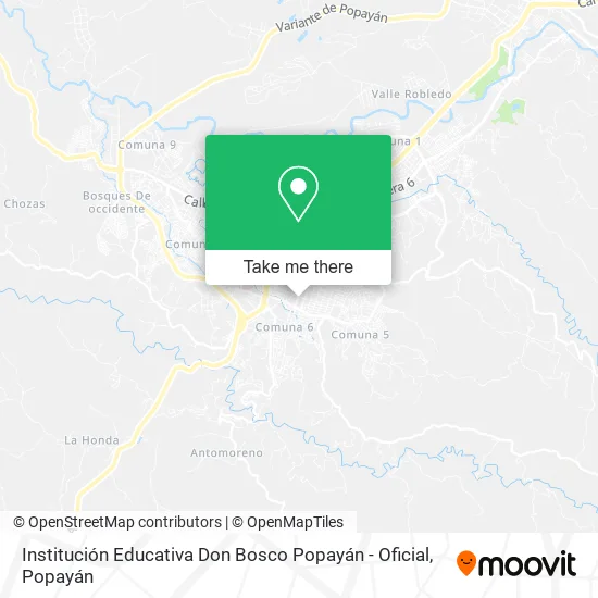 Institución Educativa Don Bosco Popayán - Oficial map