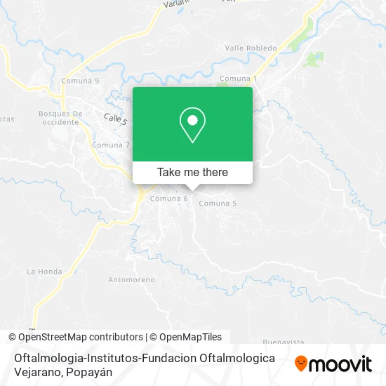 Mapa de Oftalmologia-Institutos-Fundacion Oftalmologica Vejarano