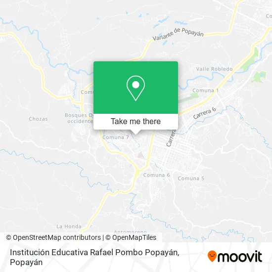 Institución Educativa Rafael Pombo Popayán map
