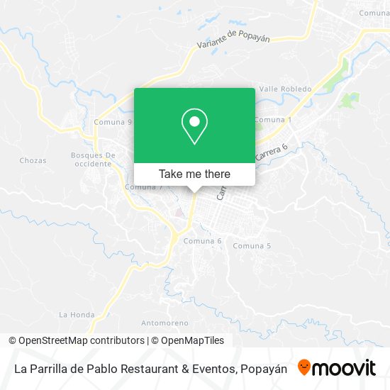 Mapa de La Parrilla de Pablo Restaurant & Eventos