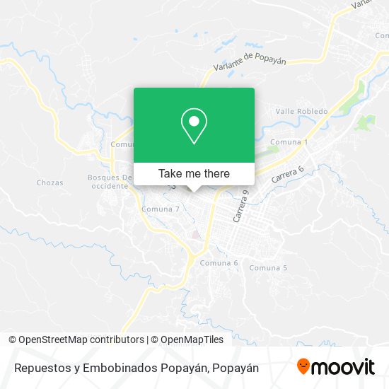 Repuestos y Embobinados Popayán map