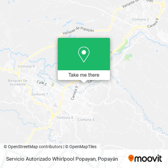 Servicio Autorizado Whirlpool Popayan map