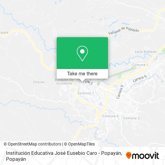 Institución Educativa José Eusebio Caro - Popayán map