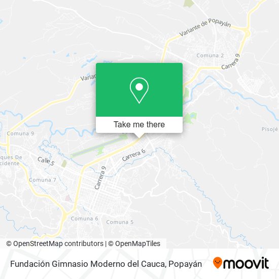 Fundación Gimnasio Moderno del Cauca map