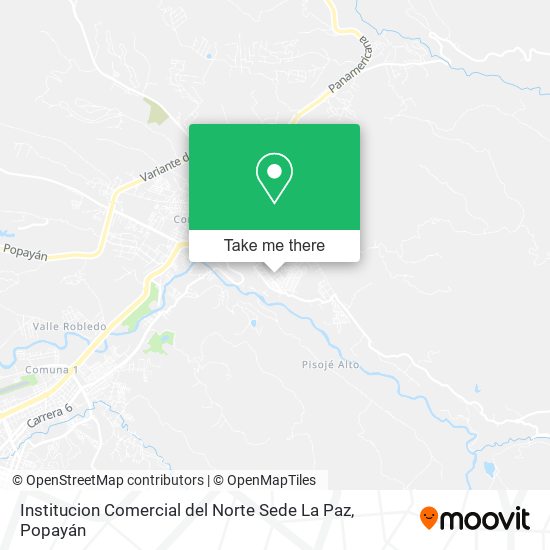 Mapa de Institucion Comercial del Norte Sede La Paz