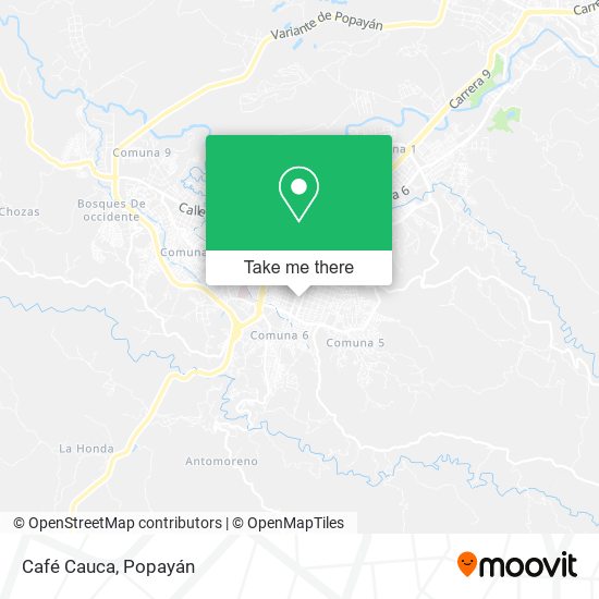 Café Cauca map